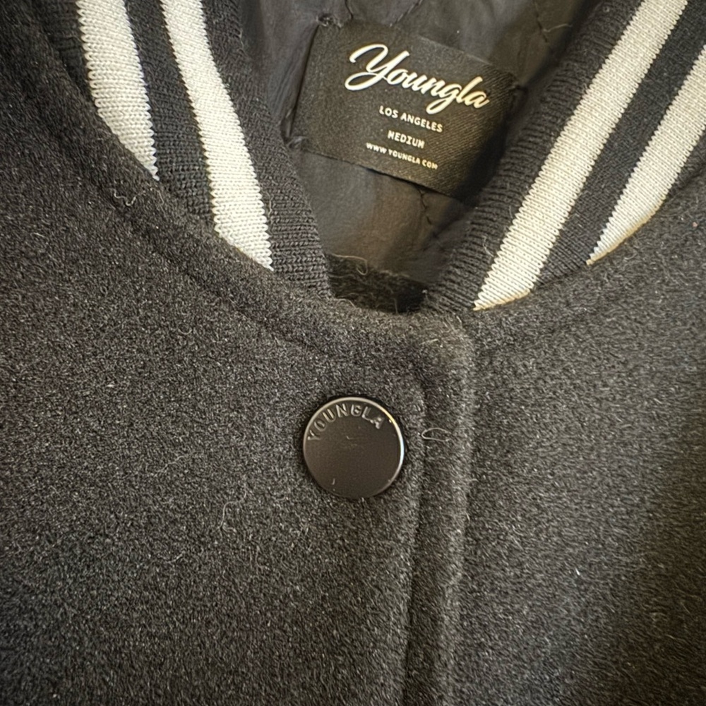 YoungLA Charcoal Jacket with Striped Collar - Picture 3 of 3